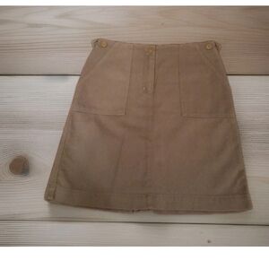 Jones New York Sport Olive Green Corduroy Skirt Pockets  Size 6 Adjustable Waist